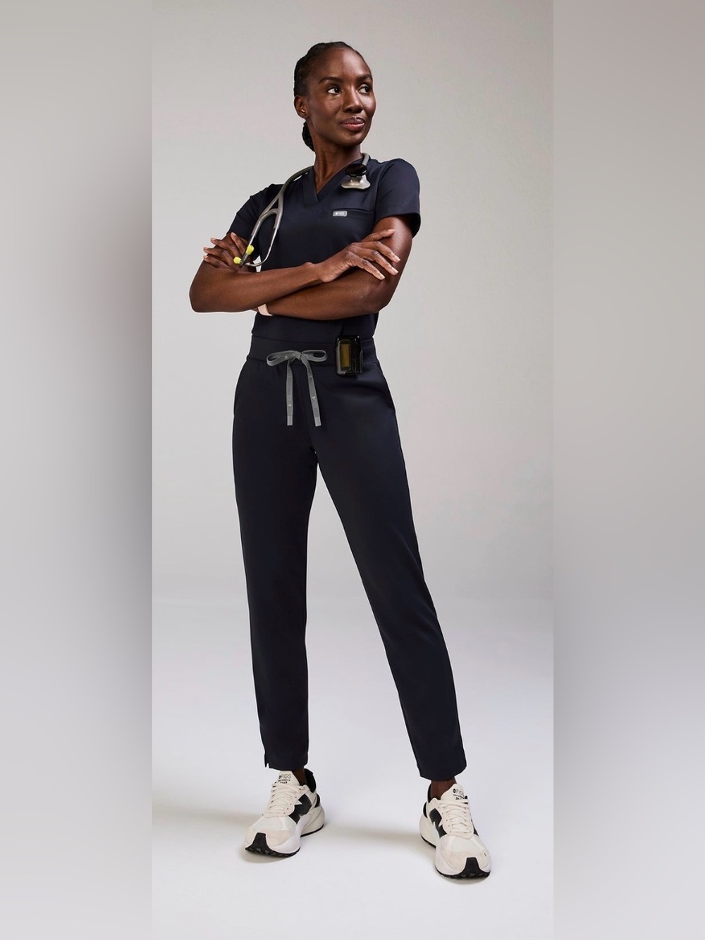 Figs TALL Tena FORMx Slim Tapered Scrub Pants Navy Small Tall
